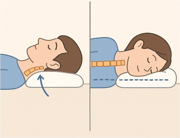 預防肩頸痠痛的正確睡姿與枕頭高度選擇